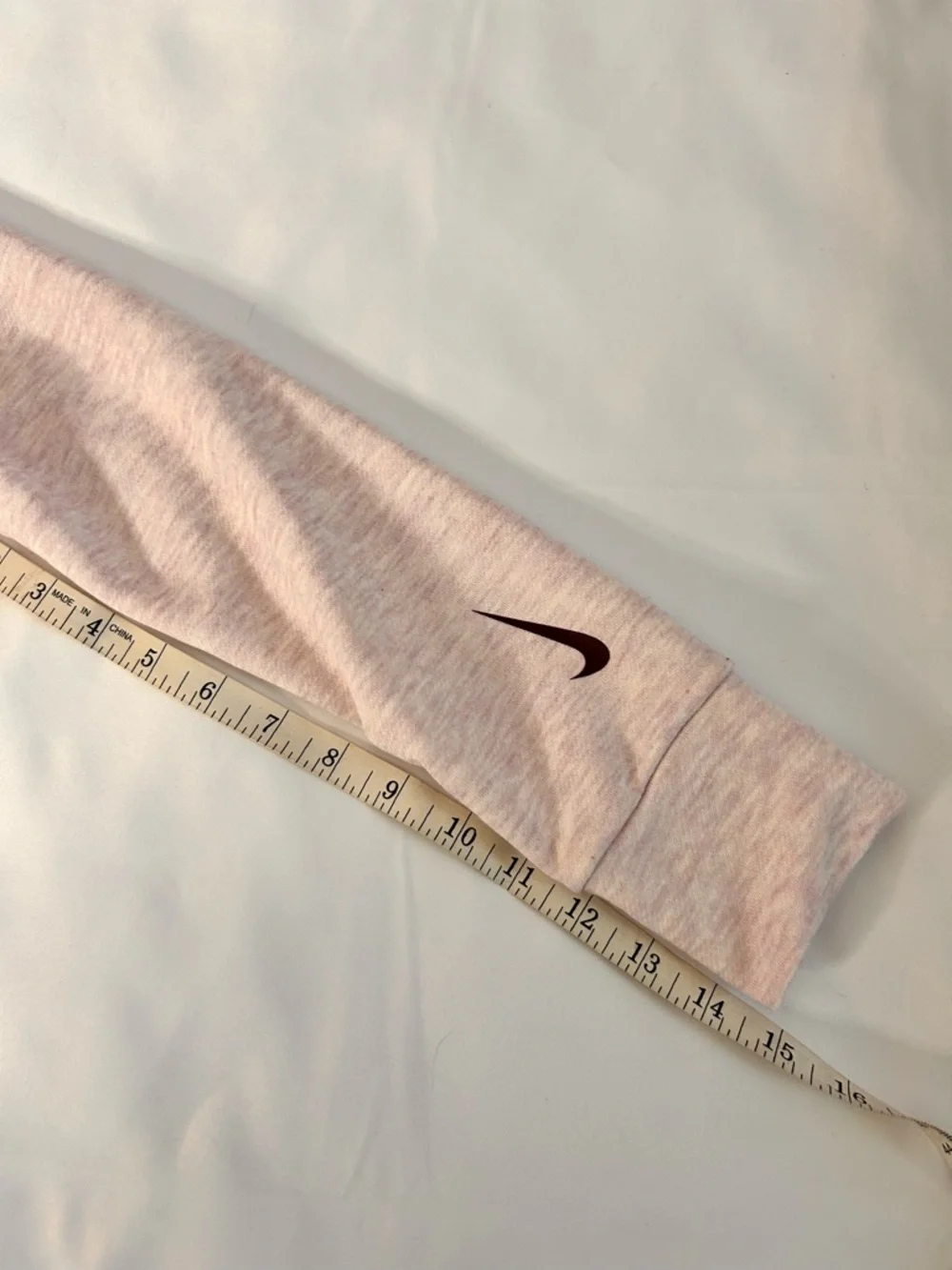Nike Kid Studio Pink Heathered Crossover Cropped Sweatshirt Size Small